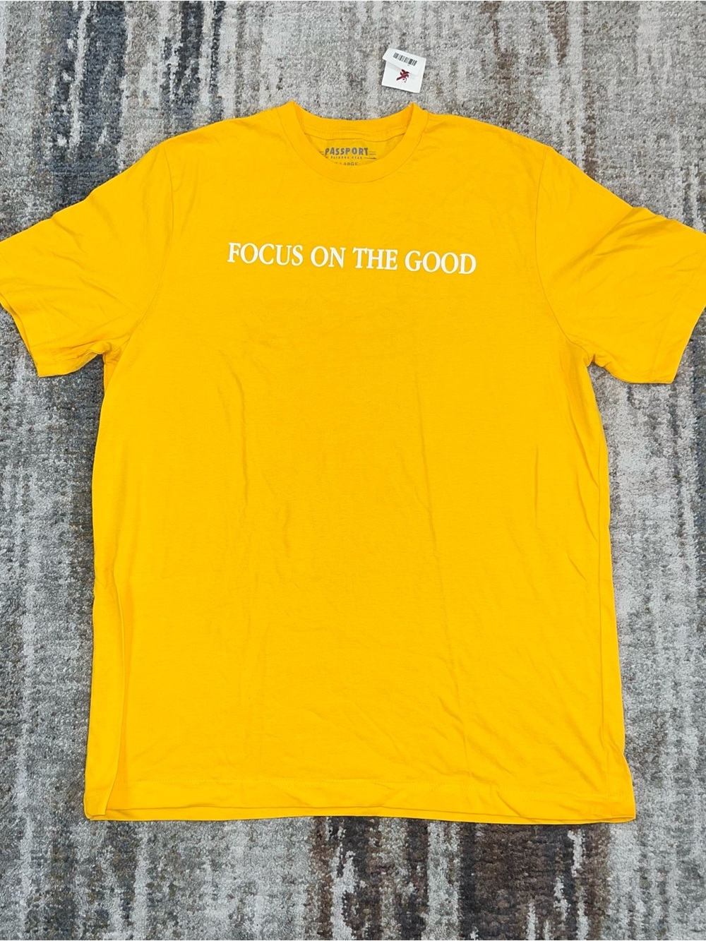 NEW Focus on the Good Yellow Gold Short Sleeve Tee T-Shirt
